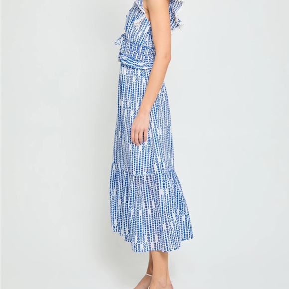 Blue and White Patterned Dress - Picture 5 of 7